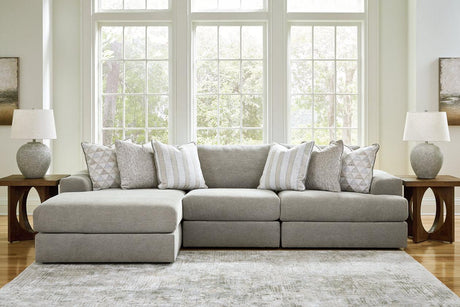Avaliyah Ash 3-Piece Sectional with Chaise by Ashley at Eve Furniture
