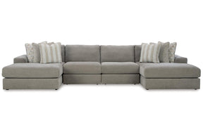 Avaliyah Ash 4-Piece Double Chaise Sectional by Ashley at Eve Furniture