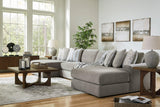 Avaliyah Ash 4-Piece Double Chaise Sectional by Ashley at Eve Furniture