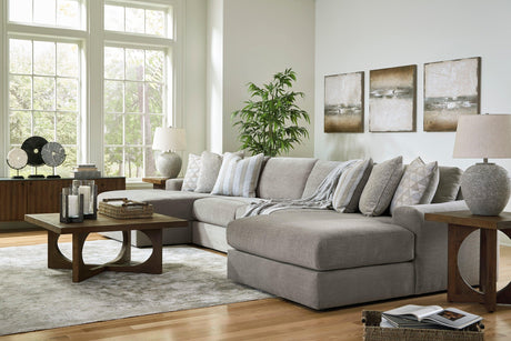 Avaliyah Ash 4-Piece Double Chaise Sectional by Ashley at Eve Furniture