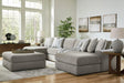 Avaliyah Ash 4-Piece Double Chaise Sectional by Ashley at Eve Furniture