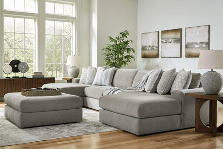Avaliyah Ash 4-Piece Double Chaise Sectional by Ashley at Eve Furniture