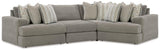 Avaliyah Ash 4-Piece Sectional by Ashley at Eve Furniture