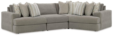 Avaliyah Ash 4-Piece Sectional by Ashley at Eve Furniture