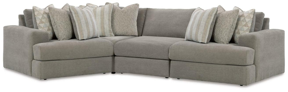 Avaliyah Ash 4-Piece Sectional by Ashley at Eve Furniture