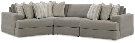 Avaliyah Ash 4-Piece Sectional by Ashley at Eve Furniture