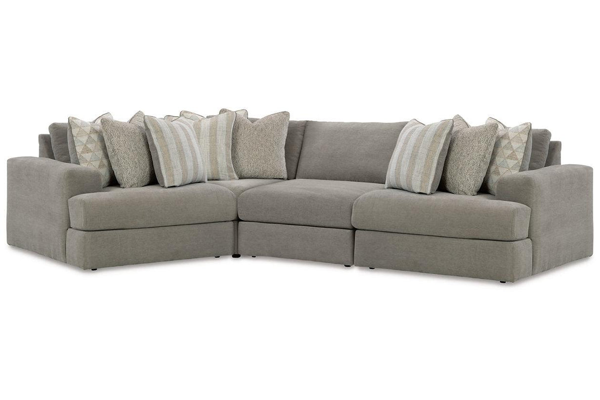 Avaliyah Ash 4-Piece Sectional by Ashley at Eve Furniture