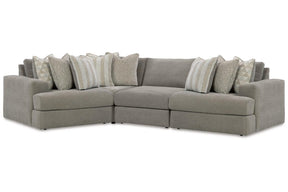 Avaliyah Ash 4-Piece Sectional by Ashley at Eve Furniture