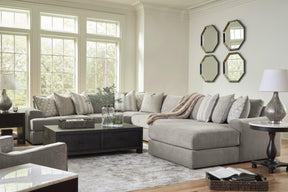 Avaliyah Ash 6-Piece Right Arm Facing (RAF) Chaise Sectional by Ashley at Eve Furniture