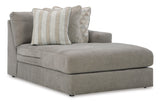 Avaliyah Ash 6-Piece Right Arm Facing (RAF) Chaise Sectional by Ashley at Eve Furniture