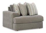 Avaliyah Ash 6-Piece Right Arm Facing (RAF) Chaise Sectional by Ashley at Eve Furniture
