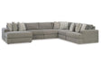 Avaliyah Ash 6-Piece Sectional by Ashley at Eve Furniture