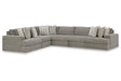 Avaliyah Ash 6-Piece Sectional by Ashley at Eve Furniture