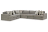 Avaliyah Ash 6-Piece Sectional by Ashley at Eve Furniture