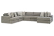 Avaliyah Ash 6-Piece Sectional with Chaise by Ashley at Eve Furniture