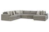 Avaliyah Ash 6-Piece Sectional with Chaise by Ashley at Eve Furniture