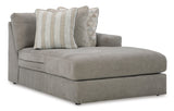 Avaliyah Ash 7-Piece Right Arm Facing (RAF) Chaise Sectional by Ashley at Eve Furniture