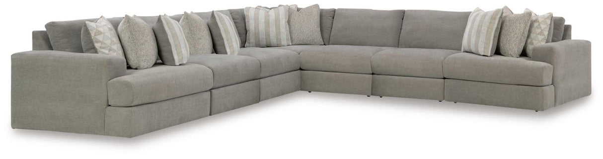 Avaliyah Ash 7-Piece Sectional by Ashley at Eve Furniture