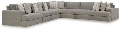 Avaliyah Ash 7-Piece Sectional by Ashley at Eve Furniture