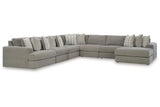Avaliyah Ash 7-Piece Sectional with Chaise by Ashley at Eve Furniture