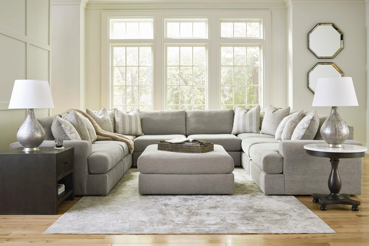 Avaliyah Ash 8-Piece Sectional by Ashley at Eve Furniture