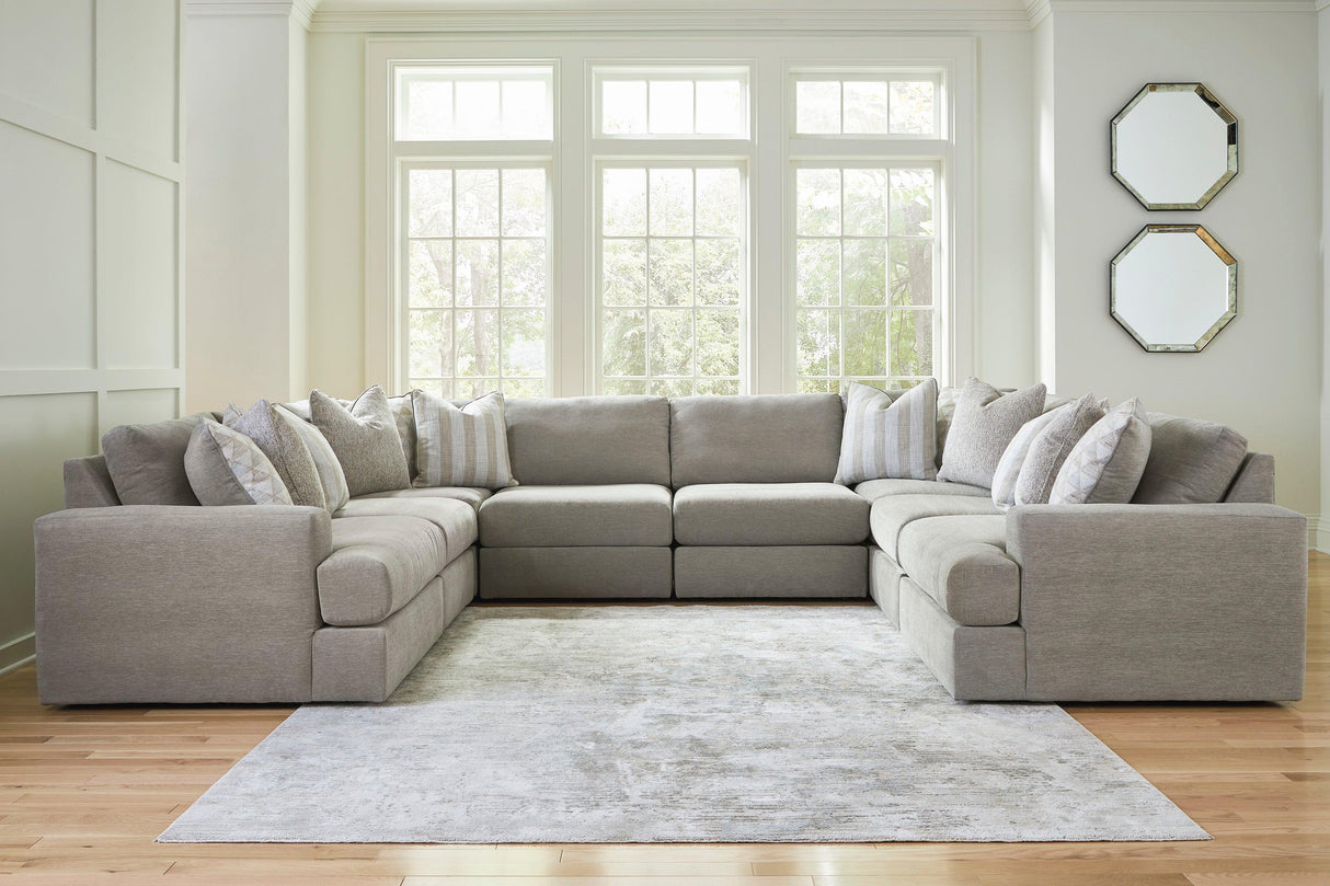 Avaliyah Ash 8-Piece Sectional by Ashley at Eve Furniture
