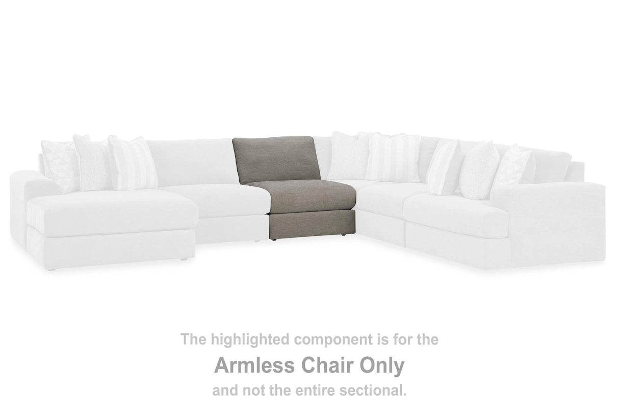 Avaliyah Ash Armless Chair by Ashley at Eve Furniture