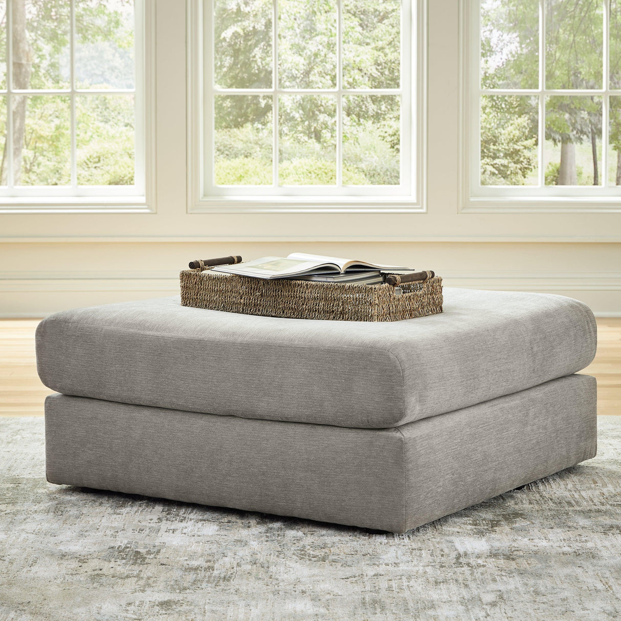 Avaliyah Ash Oversized Accent Ottoman by Ashley at Eve Furniture