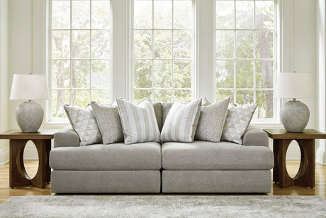Avaliyah Ash 2-Piece Modular Loveseat by Ashley at Eve Furniture
