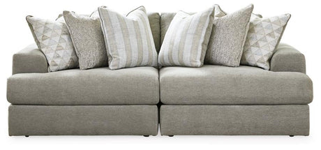 Avaliyah Ash 2-Piece Modular Loveseat by Ashley at Eve Furniture