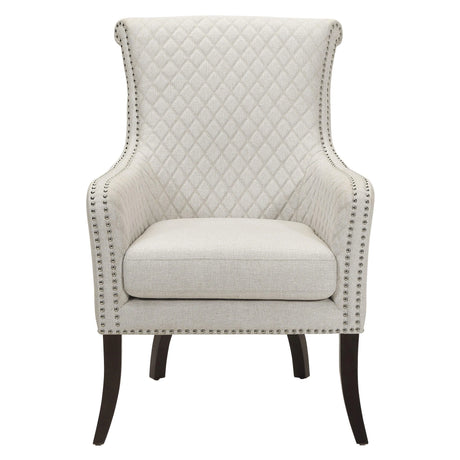 Avalon Beige Quilted Accent Chair by Homelegance at Eve Furniture
