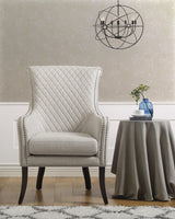 Avalon Beige Quilted Accent Chair by Homelegance at Eve Furniture
