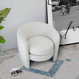 Avalon White Boucle Lounge Chair by Ashcroft Furniture at Eve Furniture