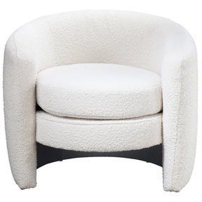 Avalon White Boucle Lounge Chair by Ashcroft Furniture at Eve Furniture