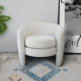Avalon White Boucle Lounge Chair by Ashcroft Furniture at Eve Furniture