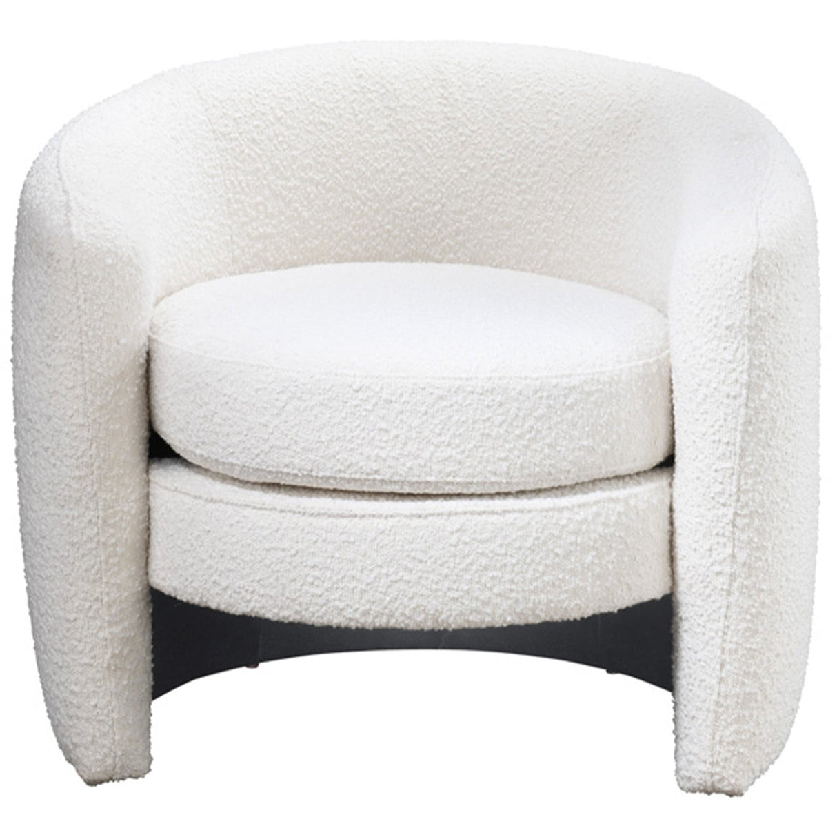 Avalon White Boucle Lounge Chair