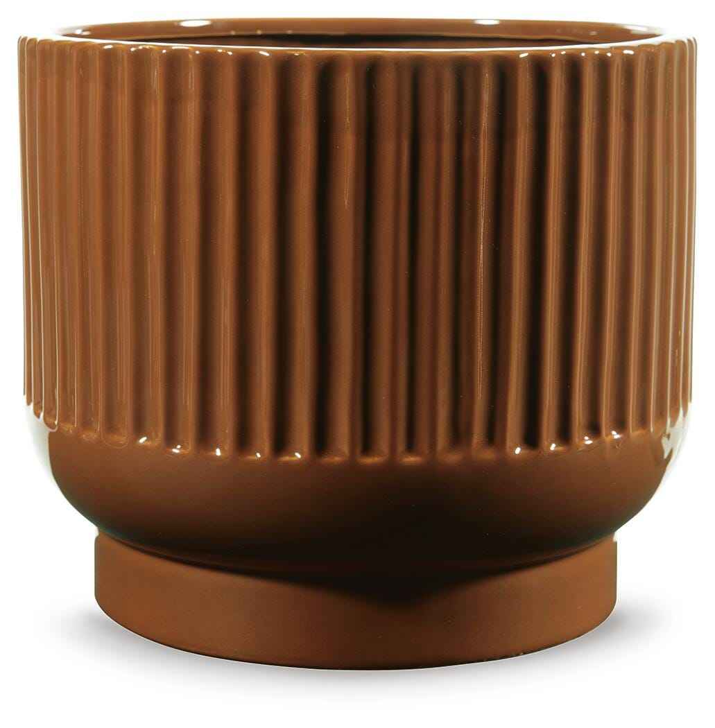 Avalyah Burnt Umber Vase by Ashley at Eve Furniture