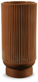 Avalyah Burnt Umber Vase by Ashley at Eve Furniture