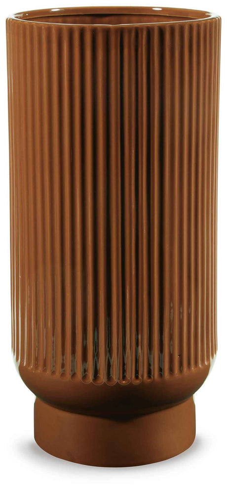 Avalyah Burnt Umber Vase by Ashley at Eve Furniture