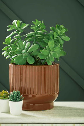 Avalyah Burnt Umber Vase by Ashley at Eve Furniture