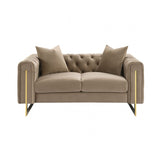 Avara Warm Mink Brown Loveseat by Furniture of America at Eve Furniture