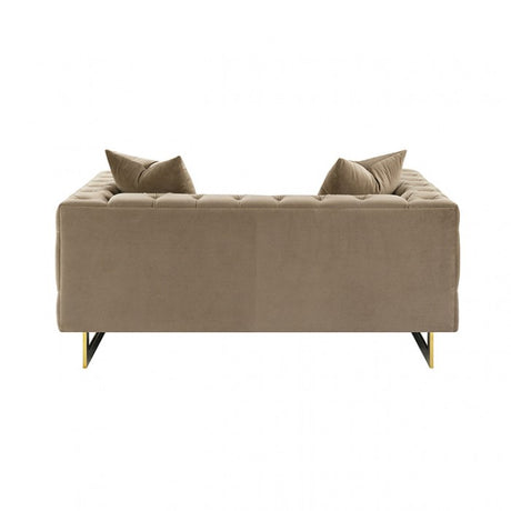 Avara Warm Mink Brown Loveseat by Furniture of America at Eve Furniture