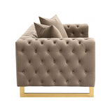 Avara Warm Mink Brown Loveseat by Furniture of America at Eve Furniture