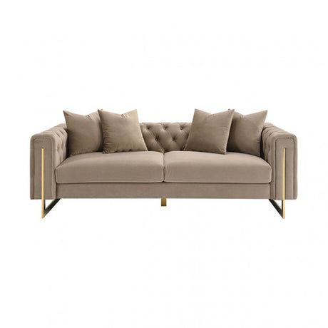 Avara Warm Mink Brown Sofa by Furniture of America at Eve Furniture