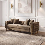 Avara Warm Mink Brown Sofa by Furniture of America at Eve Furniture