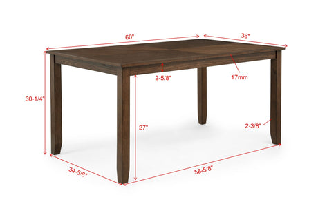 Avasa Brown 5-Piece Dining Room Set by Crown Mark at Eve Furniture