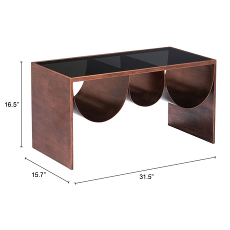 Aveiro Coffee Table Copper & Black by Zuomod at Eve Furniture