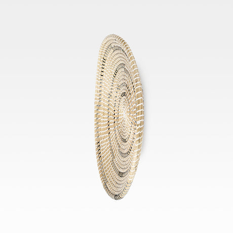 Avel Light Brown Seagrass W/Dark Brown String Round Wall Hanging Plate by Mercana at Eve Furniture