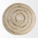 Avel Light Brown Seagrass W/Dark Brown String Round Wall Hanging Plate by Mercana at Eve Furniture