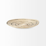 Avel Light Brown Seagrass W/Dark Brown String Round Wall Hanging Plate by Mercana at Eve Furniture